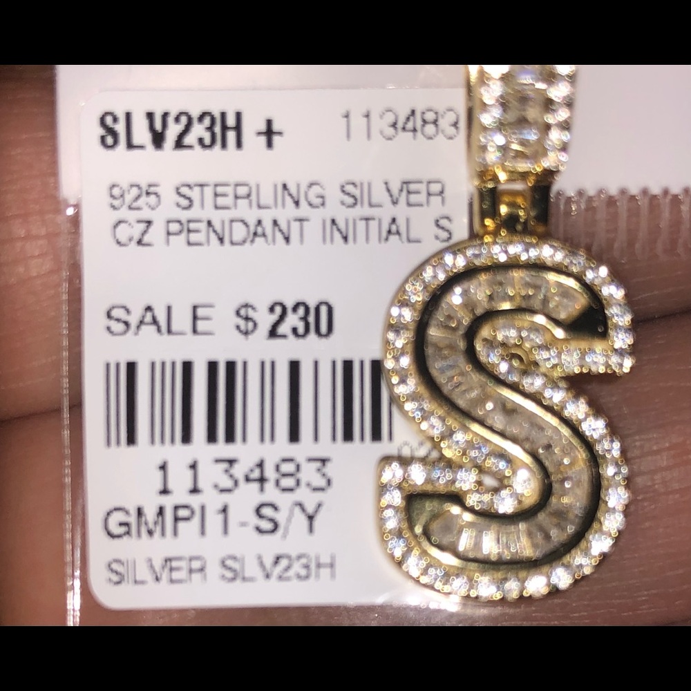 VVS Swarovski Crystal initial S pendant, name necklace, monogram Letter, S charm - Picture 7 of 10